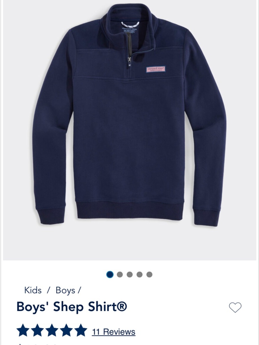 Vineyard Vines Nautical Nlue Boys Shep Shirt